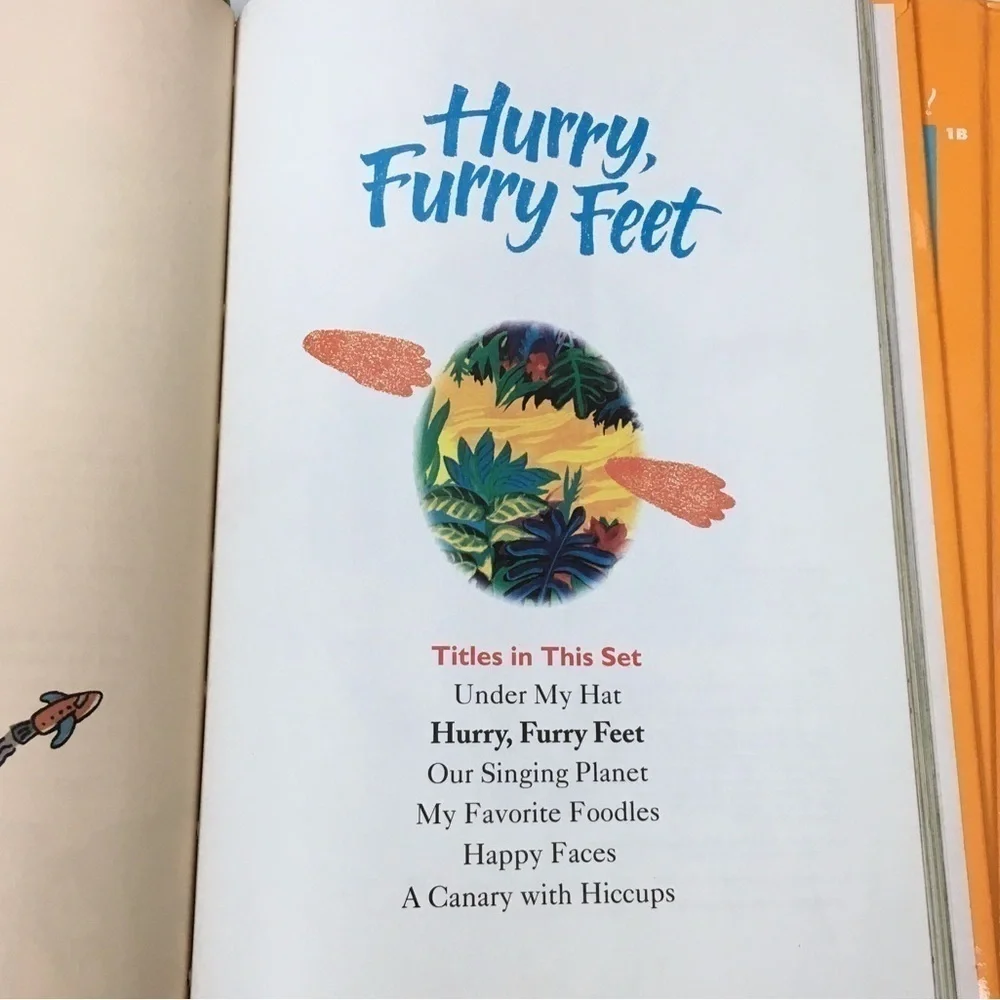Vintage 90s Childrens Book Hurry Furry Feet Celebrate Reading Classroom Dr Seuss